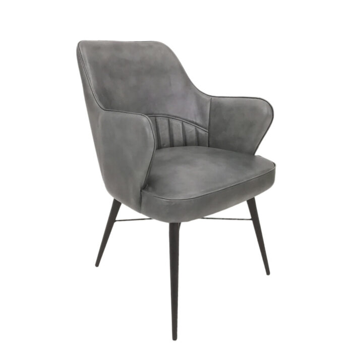 Grey Cole Leather Dining Chair Grey Cole Leather Dining Chair