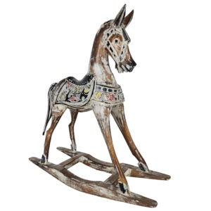 Carved Wooden Rocking Horse