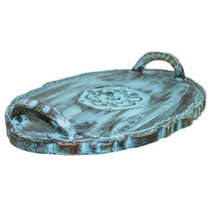 Blue Wooden Emma Deco Tray