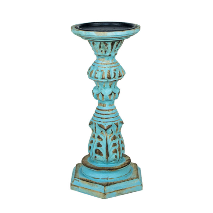 Wooden Lilou Pillar Candle Stand Wooden Lilou Pillar Candle Stand