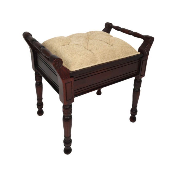 Mahogany Single Compartment Piano Stool Mahogany Single Compartment Piano Stool
