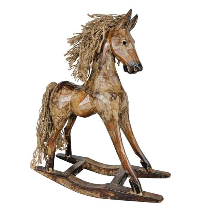Carved Wooden Rocking Horse