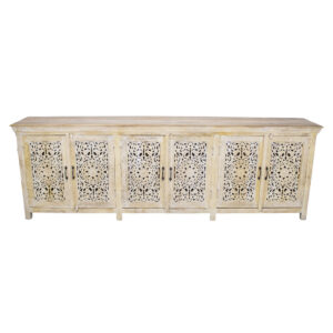 Wooden White Wash Isla Sideboard