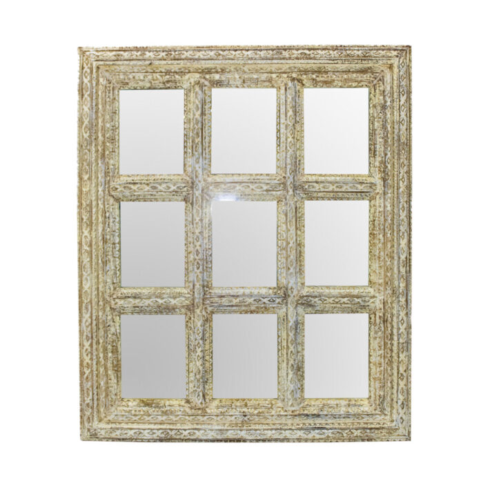 Wooden Carved Basil Wall Mirror Wooden Carved Basil Wall Mirror