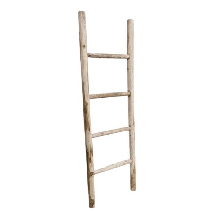 Natural wood blanket ladder