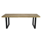 Wood and Metal Industrial Yasha Dining Table
