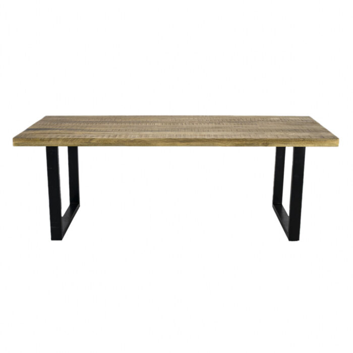Wood and Metal Industrial Yasha Dining Table Wood and Metal Industrial Yasha Dining Table