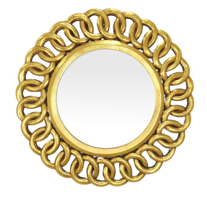 Golden Rope Link Wall Mirror Golden Rope Link Wall Mirror