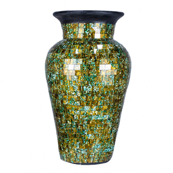 Pottery Green Mosaic Vase Pottery Green Mosaic Vase