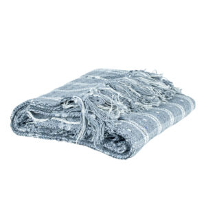 Grey Stitch Weave Throw