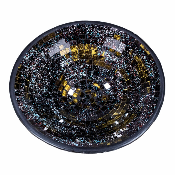 Pottery Black Mosaic Bowl Pottery Black Mosaic Bowl