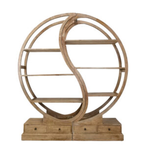 Wooden Ying Yang Display Shelf1