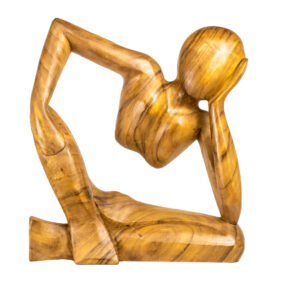 Wooden Abstract Thinking Statue