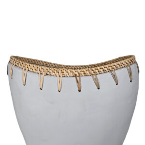 Ariana-Grey-Medium-Terra-and-Rattan-Vase-Close-Up.jpg White accent vase for home