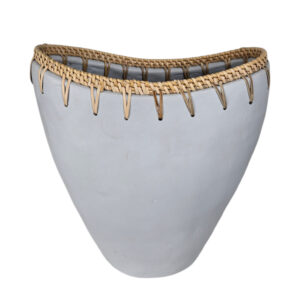 White tabletop vase