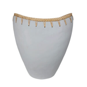 Rattan accent vase