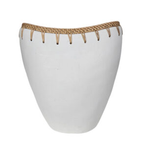 Rattan accent vase
