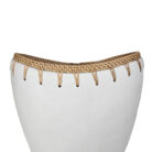 Rattan accent vase