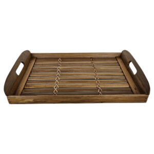 Decorative bamboo tray