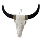 Carved Buffalo Skull Wall Hanging