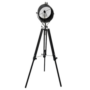 Black Grid Steel Floor Standing Lamp