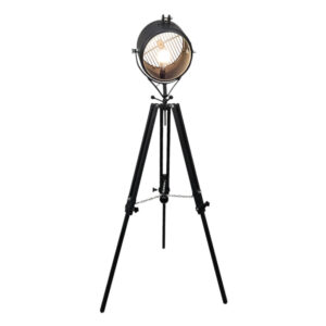 Black Grid Steel Floor Standing Lamp