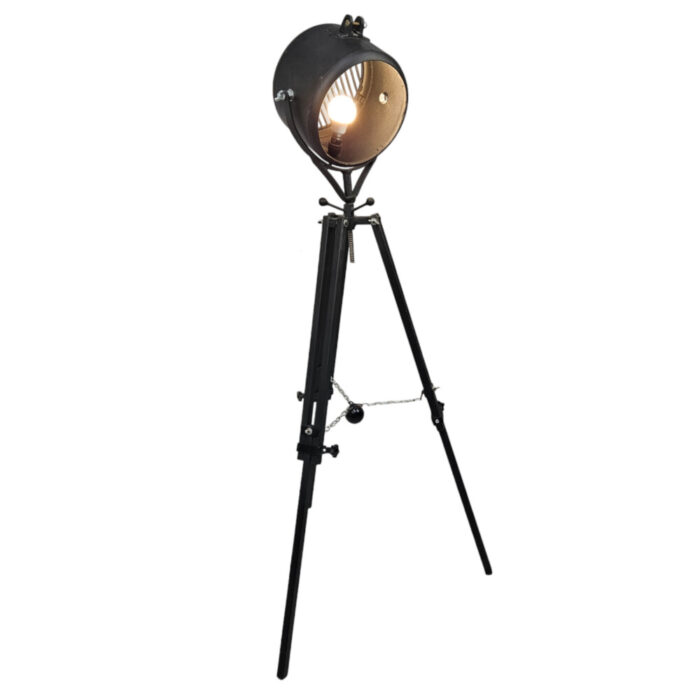 Black Grid Steel Floor Standing Lamp