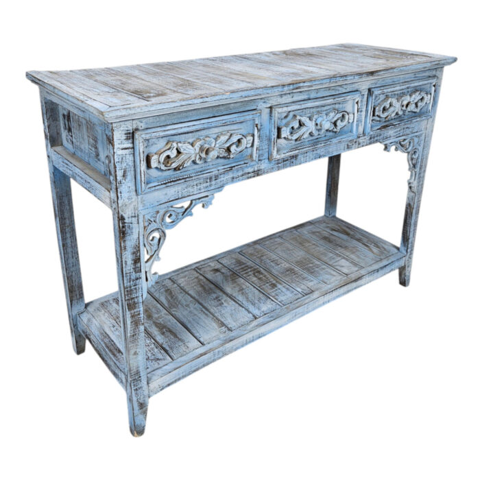 Blue-Fay-Console-Table-Side.jpg Blue wooden console table