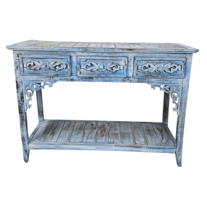 Blue-Fay-Console-Table-Top.jpg Light Weight Wooden Fay Console Table With Drawers
