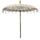 Cotton White And Gold Bonita Umbrella