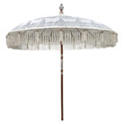 Cotton White And Silver Bonita Umbrella