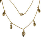 Women's Feather Brass Necklace