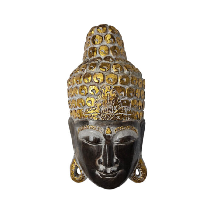 Brown-And-Gold-Buddha-Mask.jpg Wooden Buddha Mask