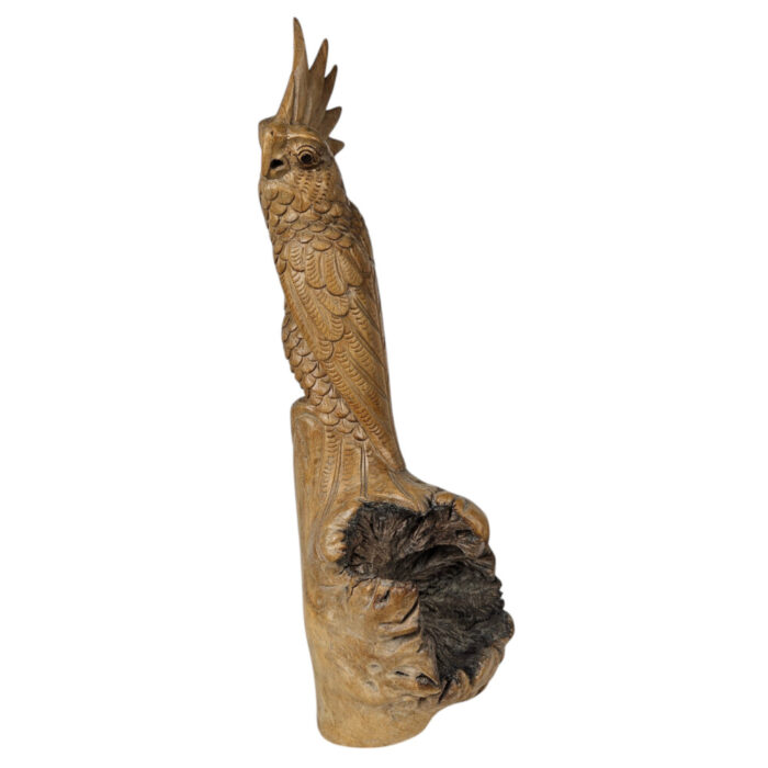 Carved-Decorative-Cocatoo-Statue-Side.jpg Carved Wooden Decorative Cockatoo