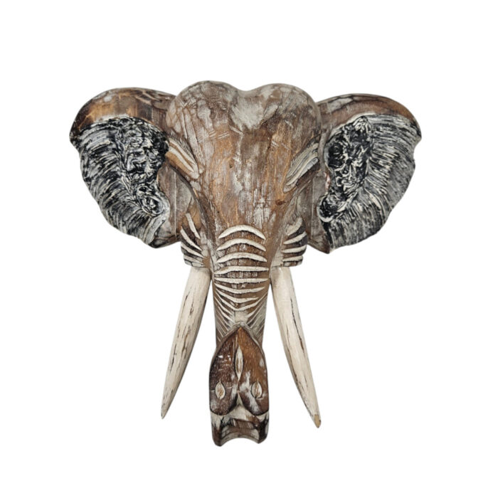 Carved-Wooden-Elephant-Mask-30cm-Main.jpg Wooden Elephant Safari Mask