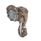 Carved Elephant Mask Wall Art