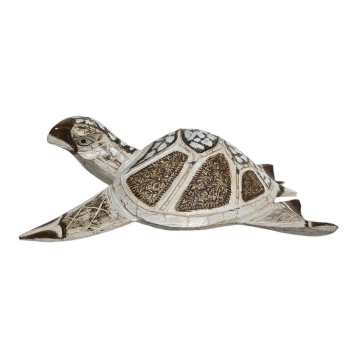 Carved-Wooden-Turtle.jpg Wooden Swimming Turtle Home Decor