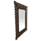 Carved wooden wall mirror