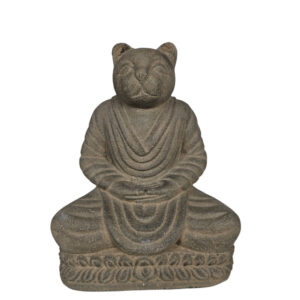 Cement Cat In Robe Statue