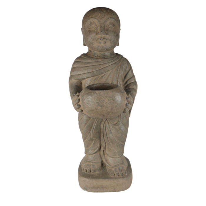 Cement-Monk-With-Bowl-Statue-Front.jpg Cement Monk With Bowl Statue