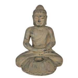 Cement Thai Buddha T Lite Candle Holder