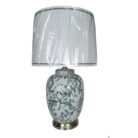 Chante White And Green Leaves Table Lamp