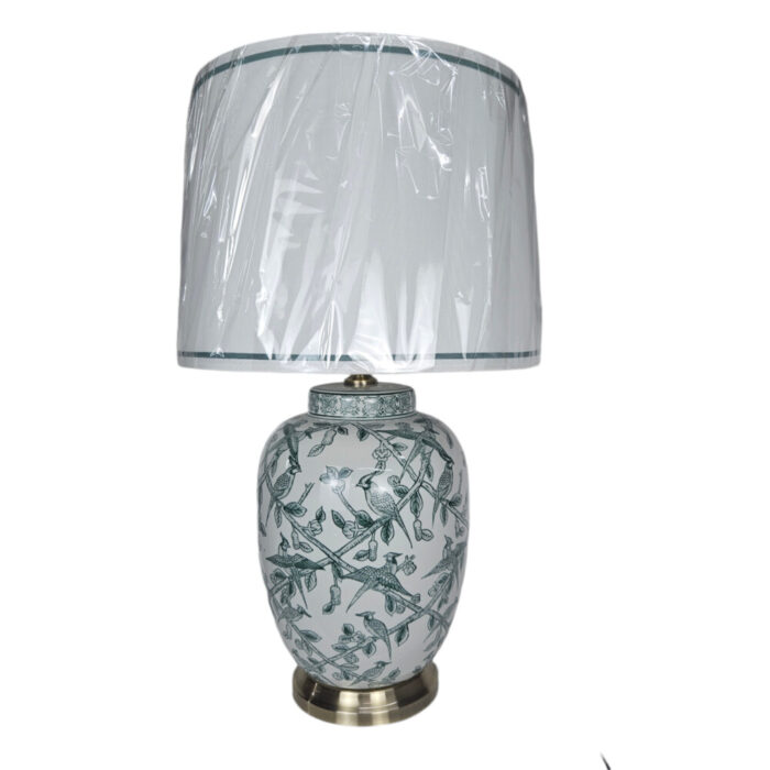 Chante-Leaves-Ceramic-Table-Lamp.jpg Chante White And Green Leaves Table Lamp