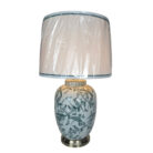 Chante White And Green Leaves Table Lamp