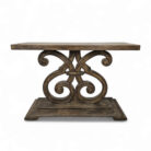 Carved wood console table