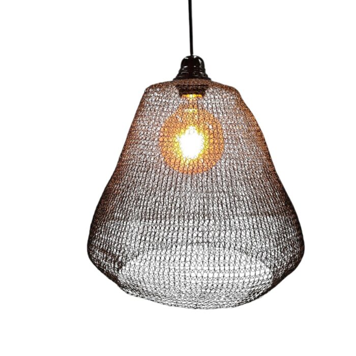 Cone Pendant Iron Mesh Celing Light 30cm On Cone Pendant Iron Mesh Celing Light 30cm On