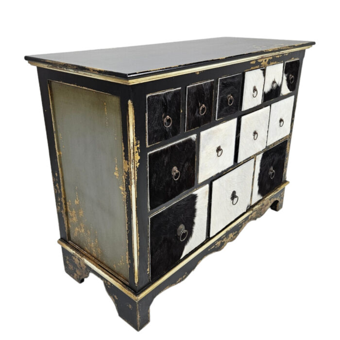 Cow-Hide-Chest-Of-Drawers-Front-Side.jpg Wooden And Hide Commode Chest Of Drawers