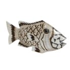 Cream Egg Shell Carved Fish