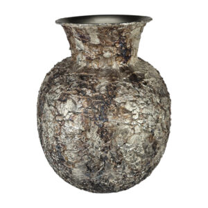 Silver Metal Laine Decor Pot