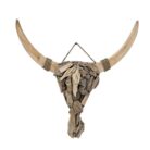 Driftwood Cow Head Wall Decor